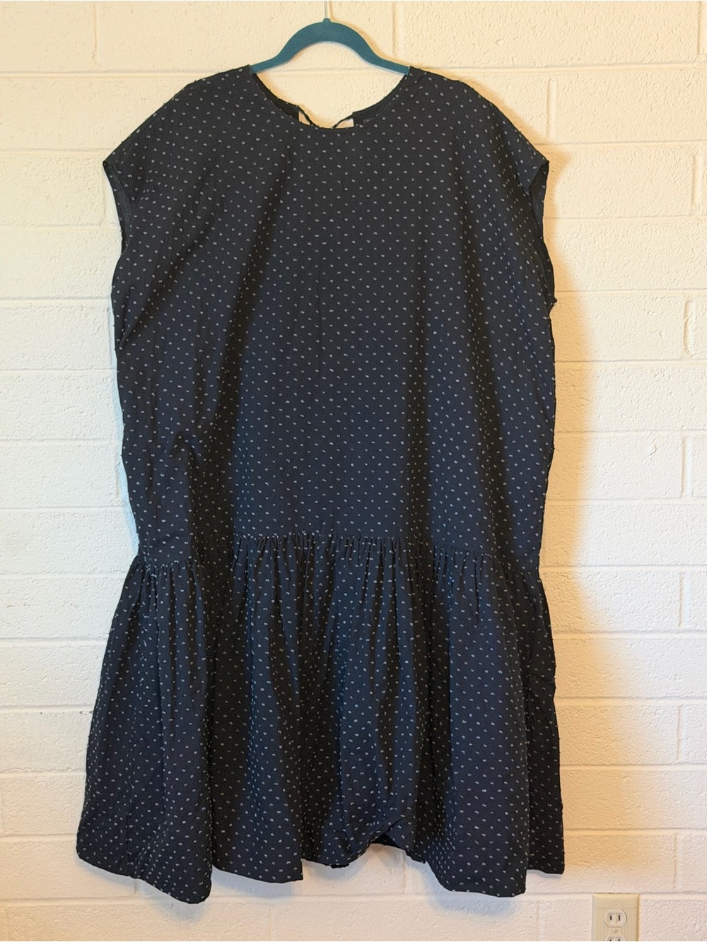 Toit Volant Black Polka Dot Dropped Waist Midi Dress - Sleeveless Size XL NWOT - Picture 4 of 4